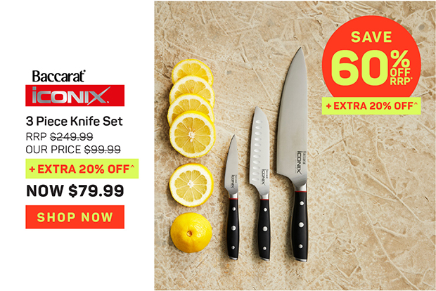 Baccarat iconiX 3 Piece Knife Set