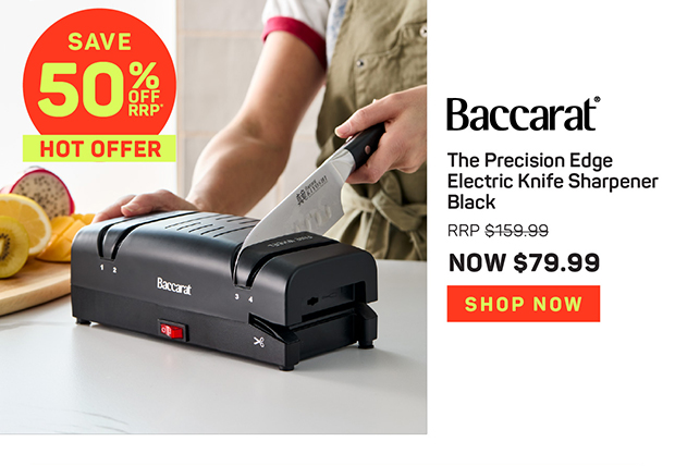 Baccarat The Precision Edge Electric Knife Sharpener Black