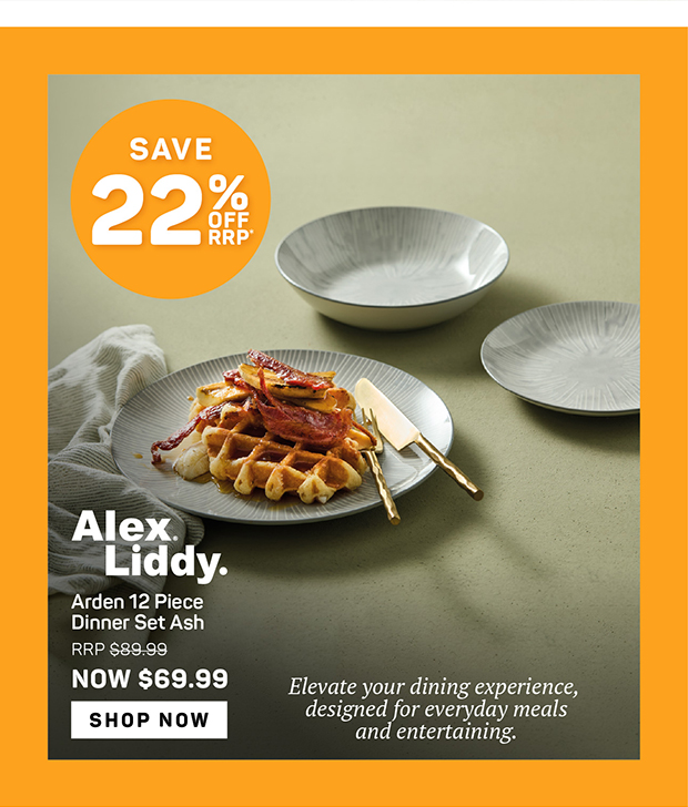 Alex Liddy Arden 12 Piece Dinner Set Ash