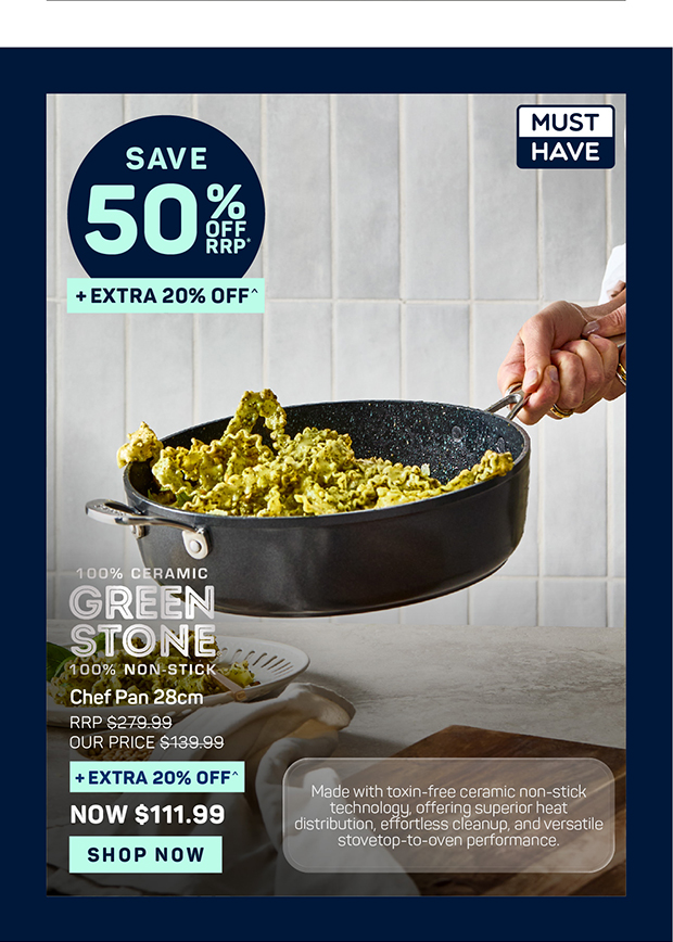 Baccarat GREEN STONE Chef Pan 28cm