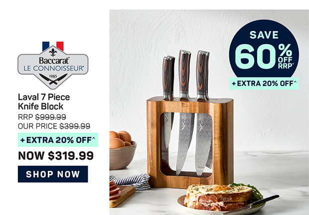 Baccarat Le Connoisseur Laval 7 Piece Knife Block
