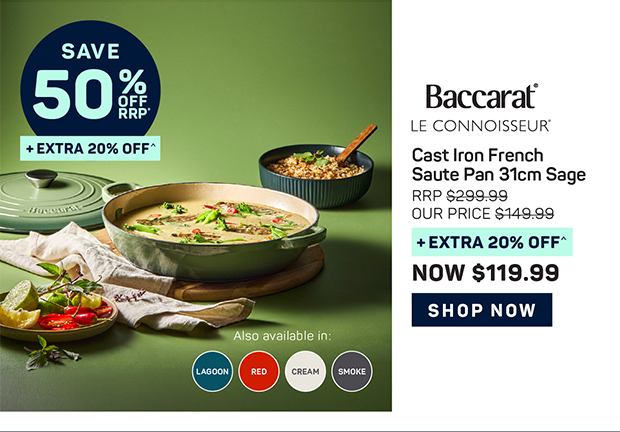 Baccarat Le Connoisseur Cast Iron French Saute Pan 31cm