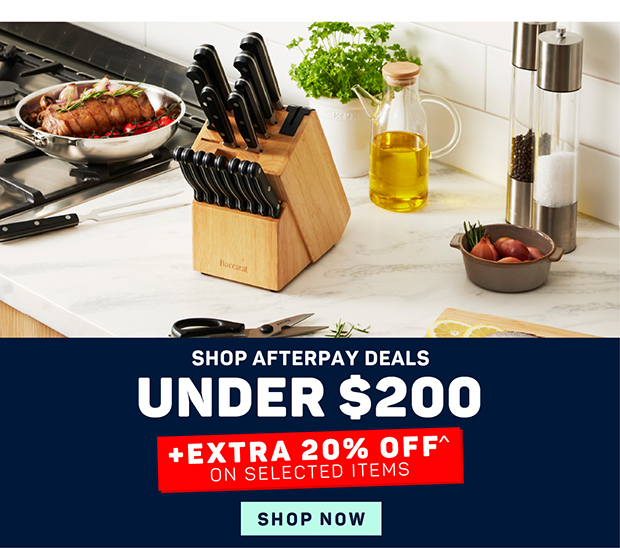 Afterpay Deals Under $200 + Extra 20% OFF^ on Selected Items
