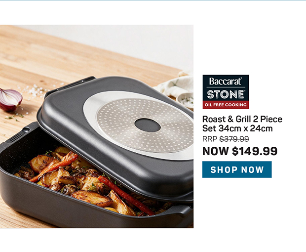 Baccarat STONE Roast & Grill 2 Piece Set 34cm x 24cm