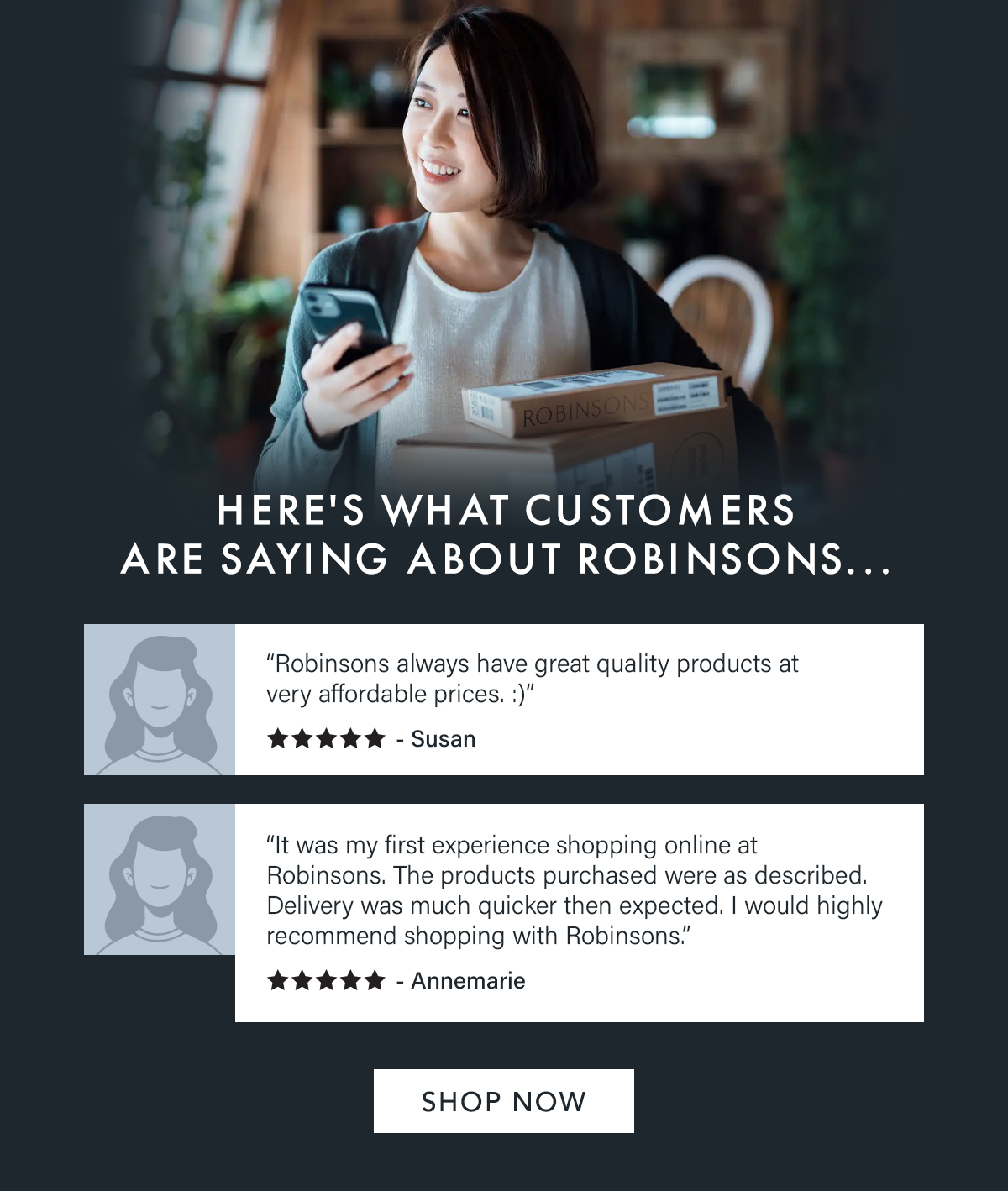 Here's What Customers Are Saying About Robinsons