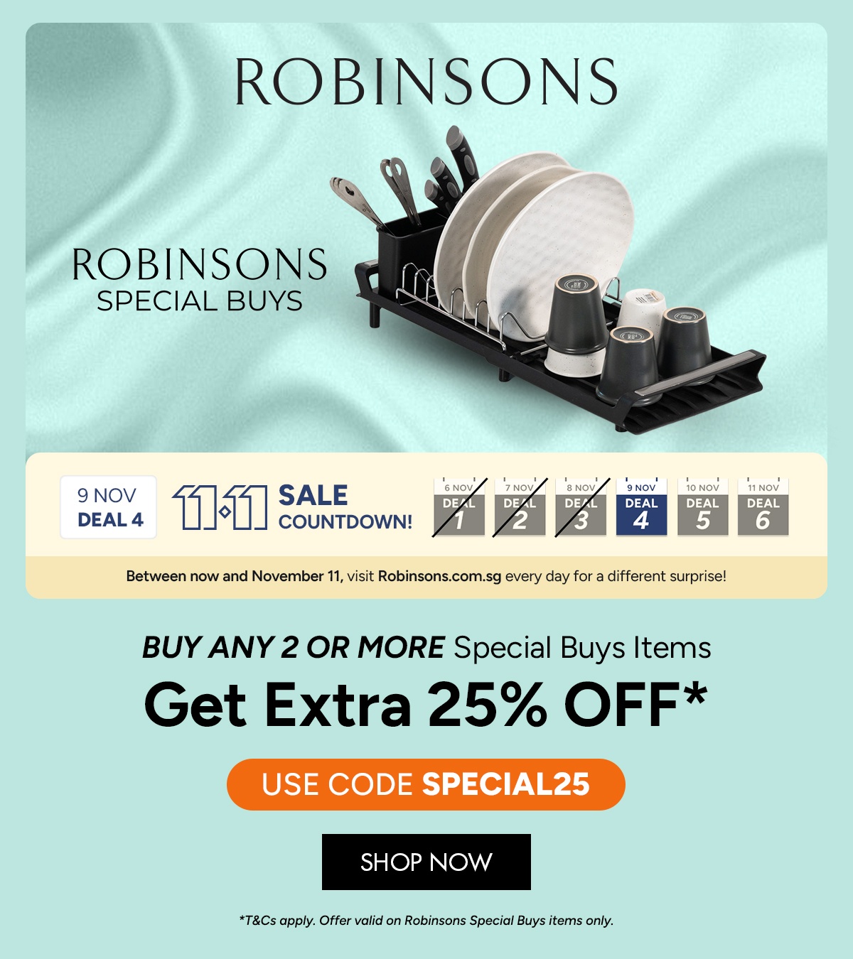 Get extra 25% Off Robinsons Special Buys Clearance Sale