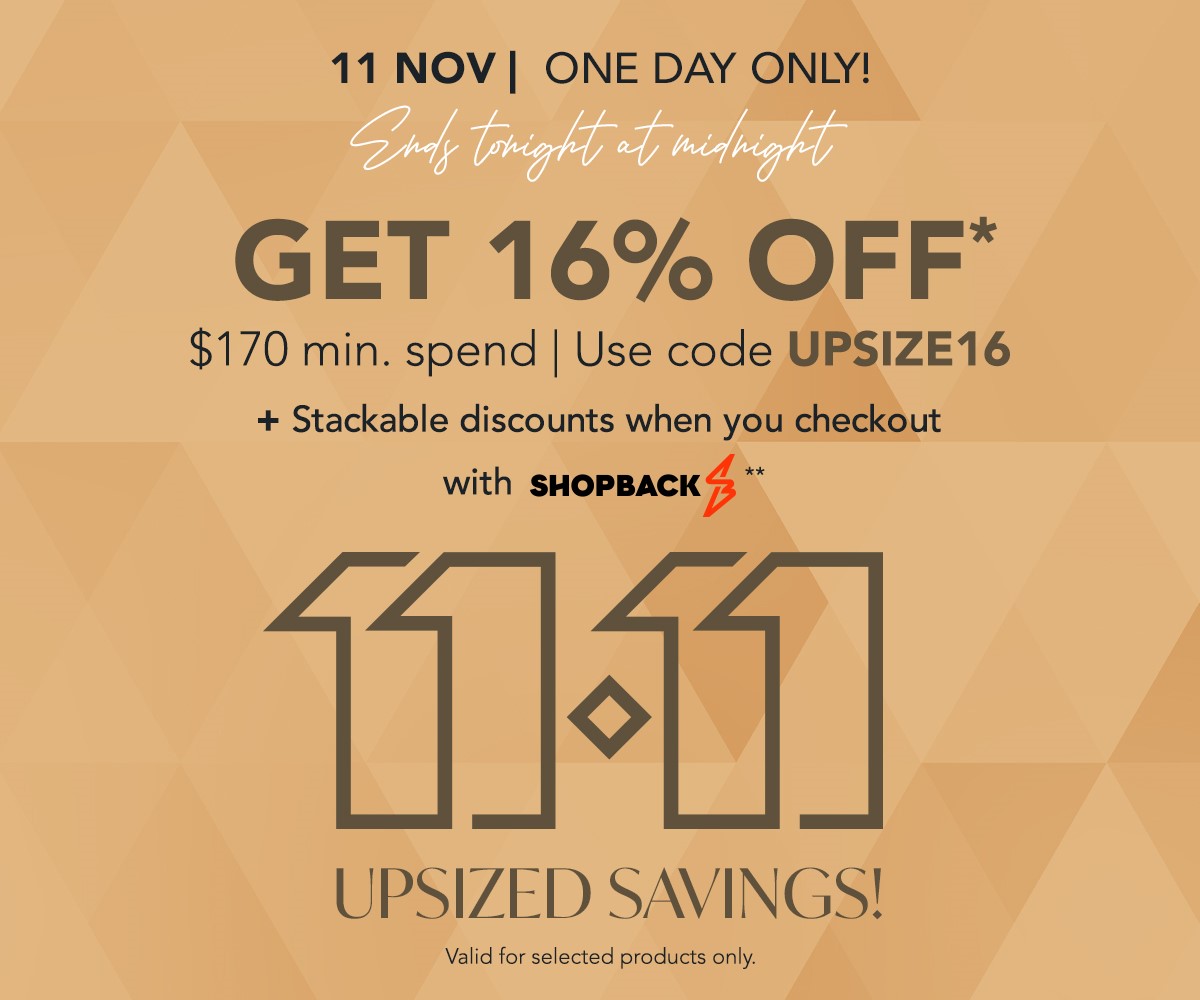 Enjoy 16% Off in the 11.11 Upsized Savings