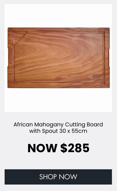 African Mahogany Cutting Board with Spout 30 x 55cm