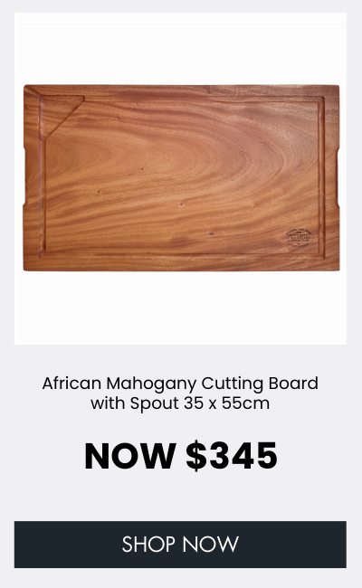 African Mahogany Cutting Board with Spout 35 x 55cm