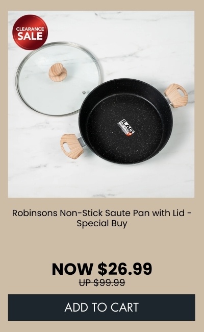 Robinsons Non-Stick Saute Pan with Lid - Special Buy