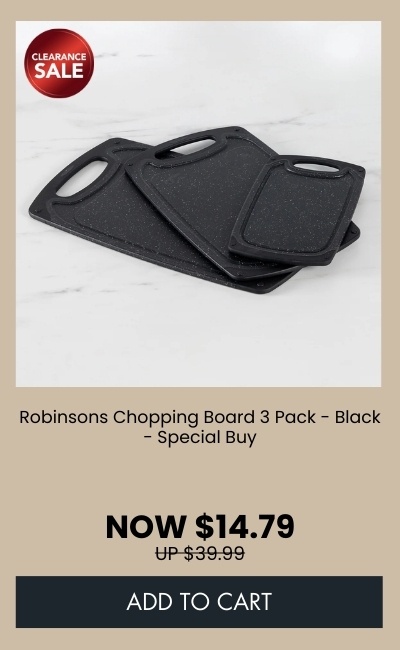 Robinsons Chopping Board 3 Pack - Black - Special Buy