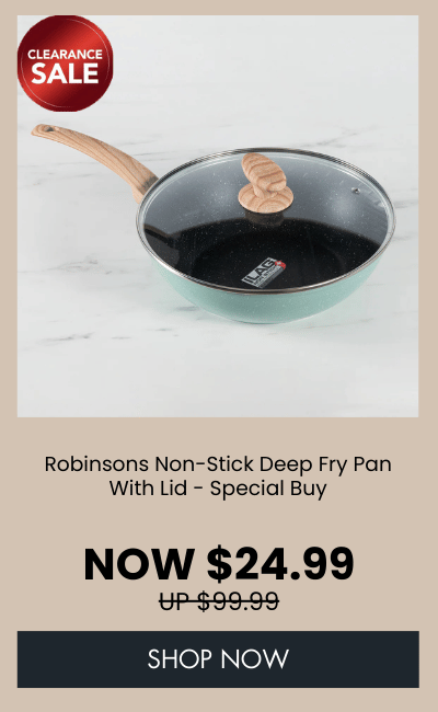 Robinsons Non-Stick Deep Fry Pan With Lid - Special Buy