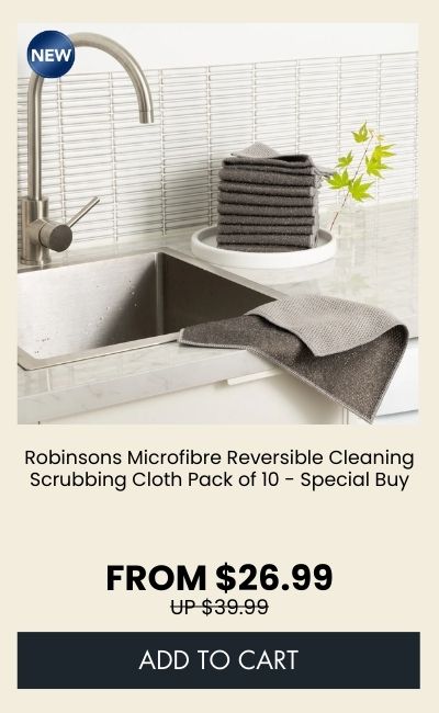 Robinsons Microfibre Reversible Cleaning Scrubbing Cloth Pack of 10 - Special Buy