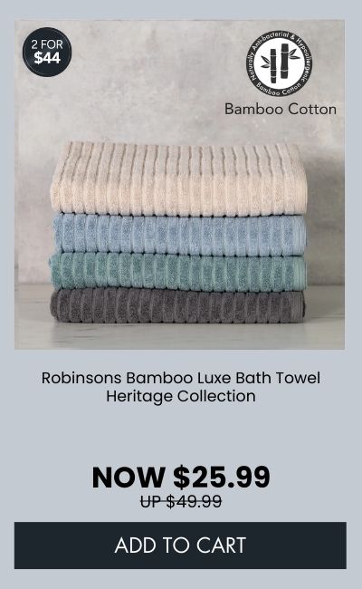 Robinsons Bamboo Luxe Bath Towel Heritage Collection