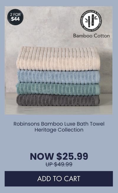 Robinsons Bamboo Luxe Bath Towel Heritage Collection