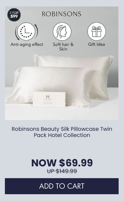 Robinsons Beauty Silk Pillowcase Twin Pack Hotel Collection