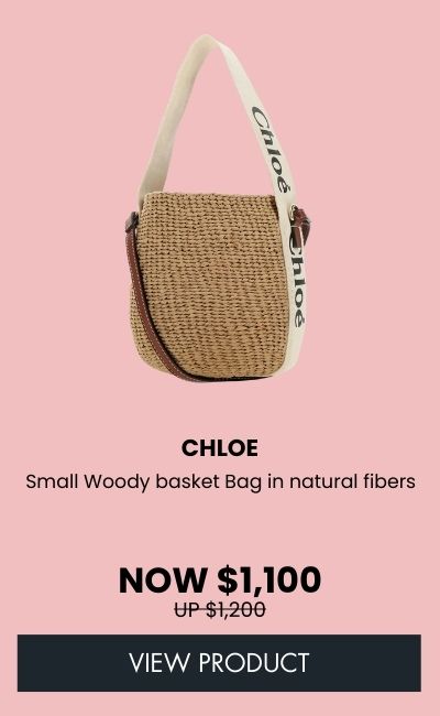 Chloe Small Woody basket Bag in natural fibers