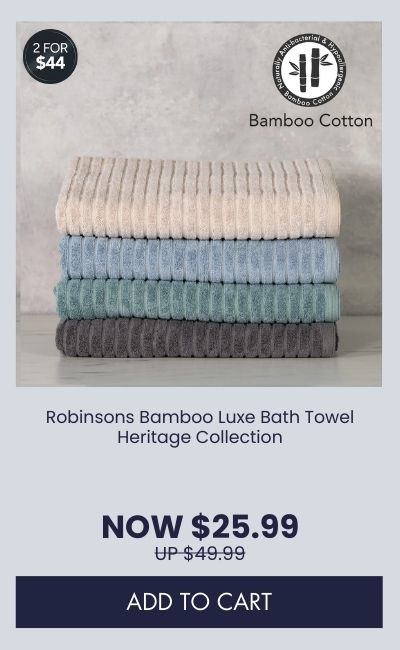 Robinsons Bamboo Luxe Bath Towel Heritage Collection