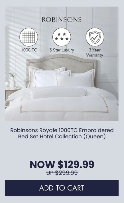 Robinsons Royale 1000TC Embroidered Bed Set Hotel Collection