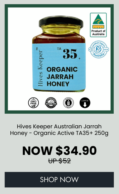 Hives Keeper Australian Jarrah Honey - Organic Active TA35+ 250g