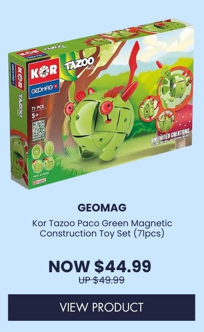 Geomag Kor Tazoo Paco Green Magnetic Construction Toy Set (71pcs)