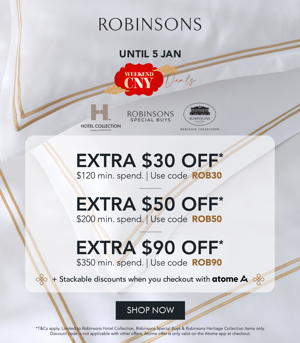 Countdown to Great Savings! Up to 26% Off on Robinsons Exclusive Collections