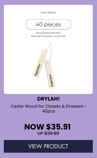 DryLah! Cedar Wood for Closets & Drawers - 40pcs