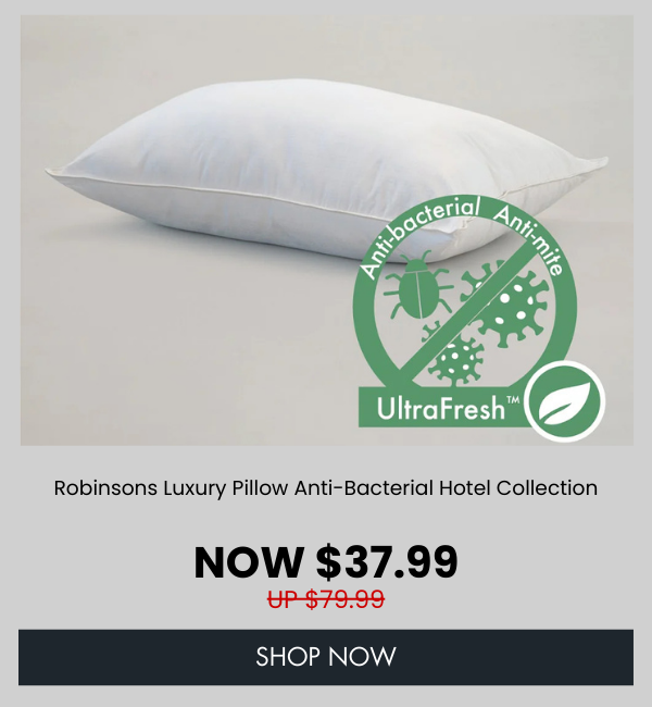 Robinsons Luxury Pillow Anti-Bacterial Hotel Collection