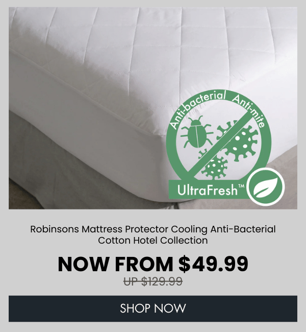 Robinsons Mattress Protector Cooling Anti-Bacterial Cotton Hotel Collection