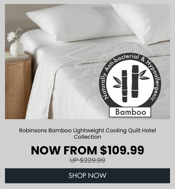 Robinsons Bamboo Lightweight Cooling Quilt Hotel Collection