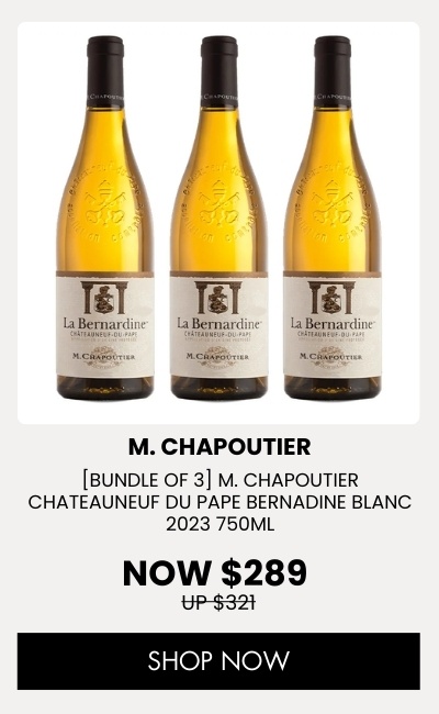 [BUNDLE OF 3] M. CHAPOUTIER CHATEAUNEUF DU PAPE BERNADINE BLANC 2023 750ML