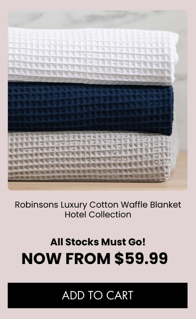 Robinsons Luxury Cotton Waffle Blanket Hotel Collection