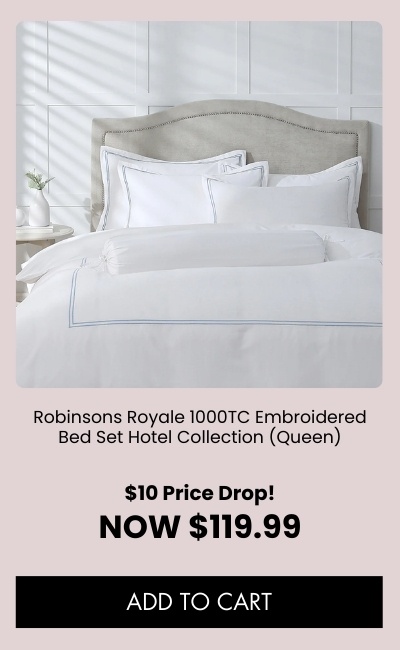 Robinsons Royale 1000TC Embroidered Bed Set Hotel Collection