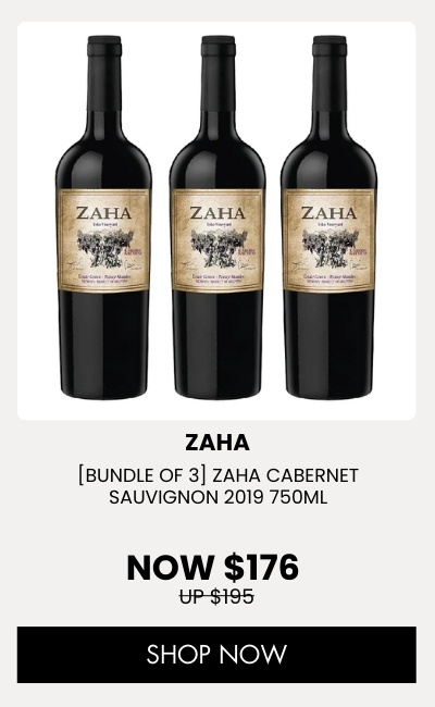 [BUNDLE OF 3] ZAHA CABERNET SAUVIGNON 2019 750ML