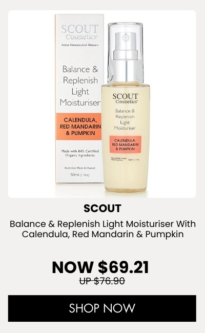 SCOUT Organic Active Beauty Balance & Replenish Light Moisturiser With Calendula, Red Mandarin & Pumpkin