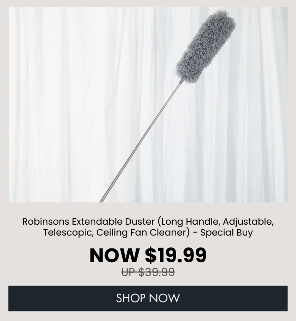 Robinsons Extendable Duster (Long Handle, Adjustable, Telescopic, Ceiling Fan Cleaner) - Special Buy