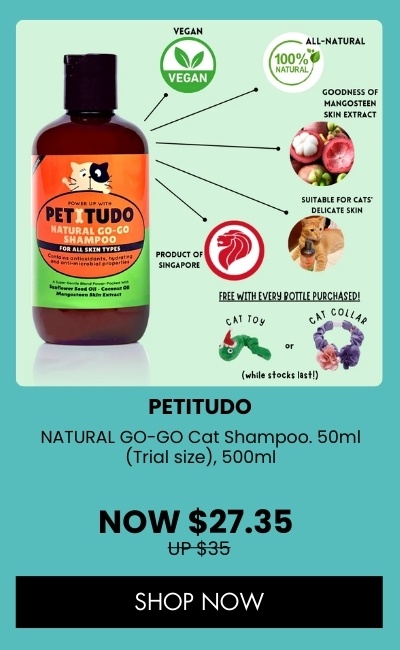 PETITUDO NATURAL GO-GO Cat Shampoo. 50ml (Trial size), 500ml and 1000ml