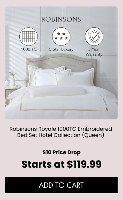 Robinsons Royale 1000TC Embroidered Bed Set Hotel Collection