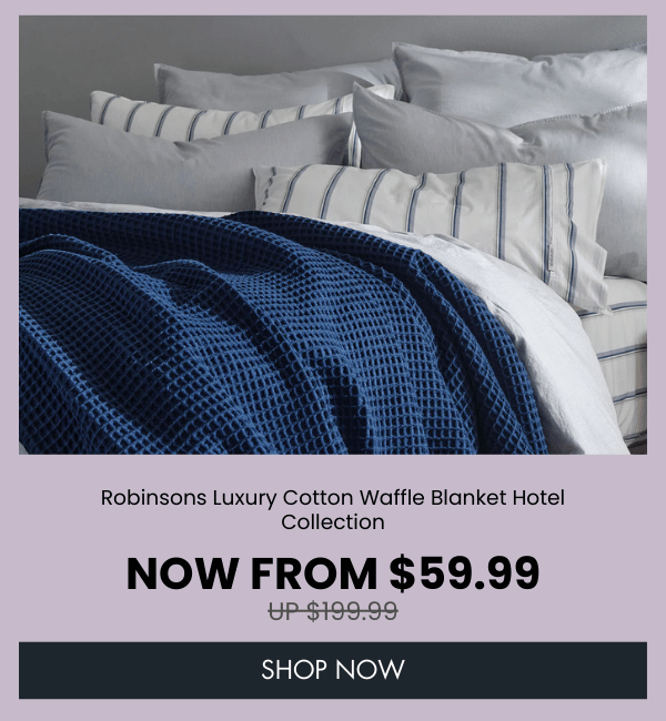 Robinsons Luxury Cotton Waffle Blanket Hotel Collection