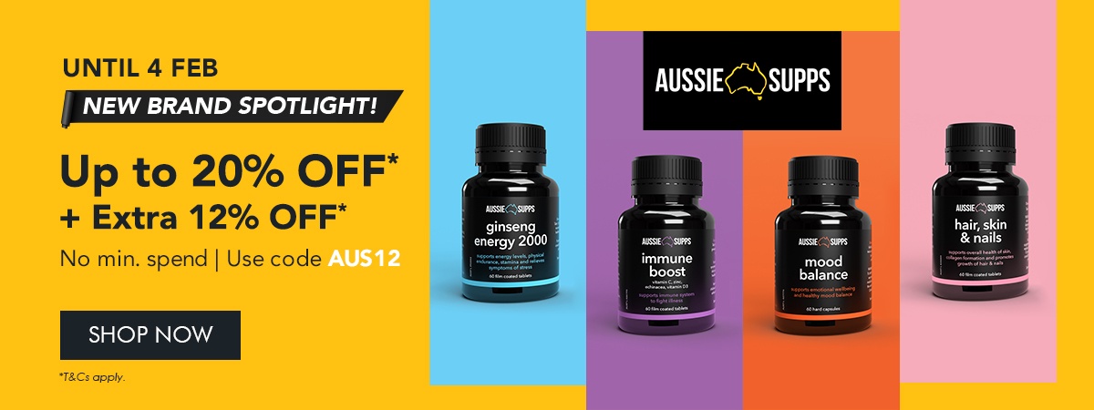 Up to 20% off + Extra 12% off AussieSupps Products