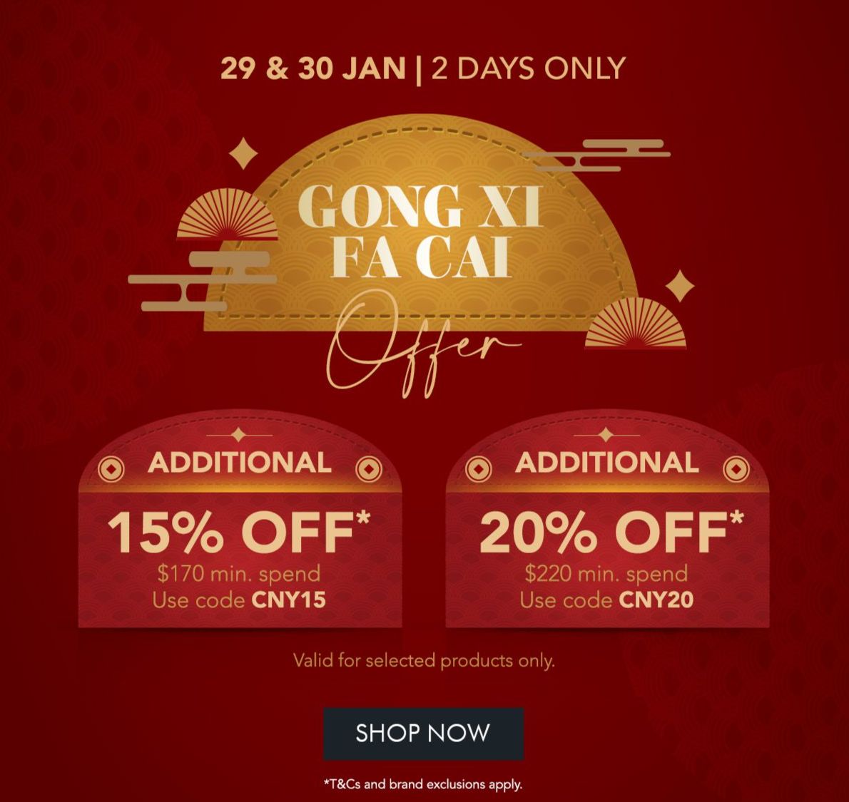 Additional 20% Off with CNY20