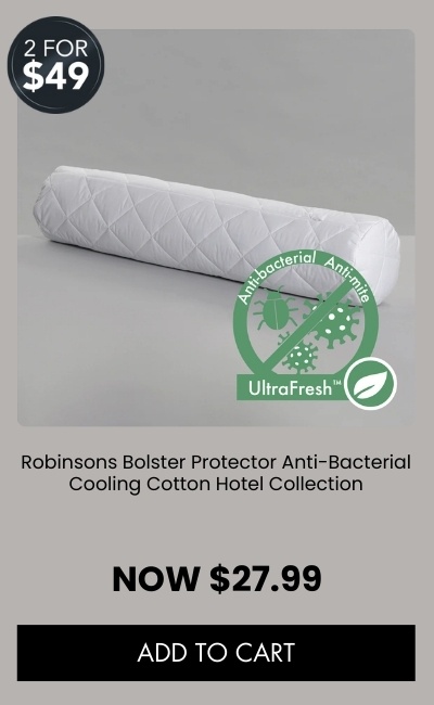 Robinsons Bolster Protector Anti-Bacterial Cooling Cotton Hotel Collection