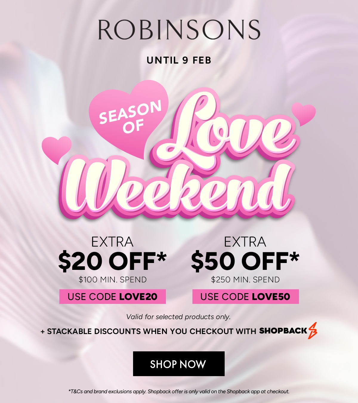 Extra $50 Off with LOVE50