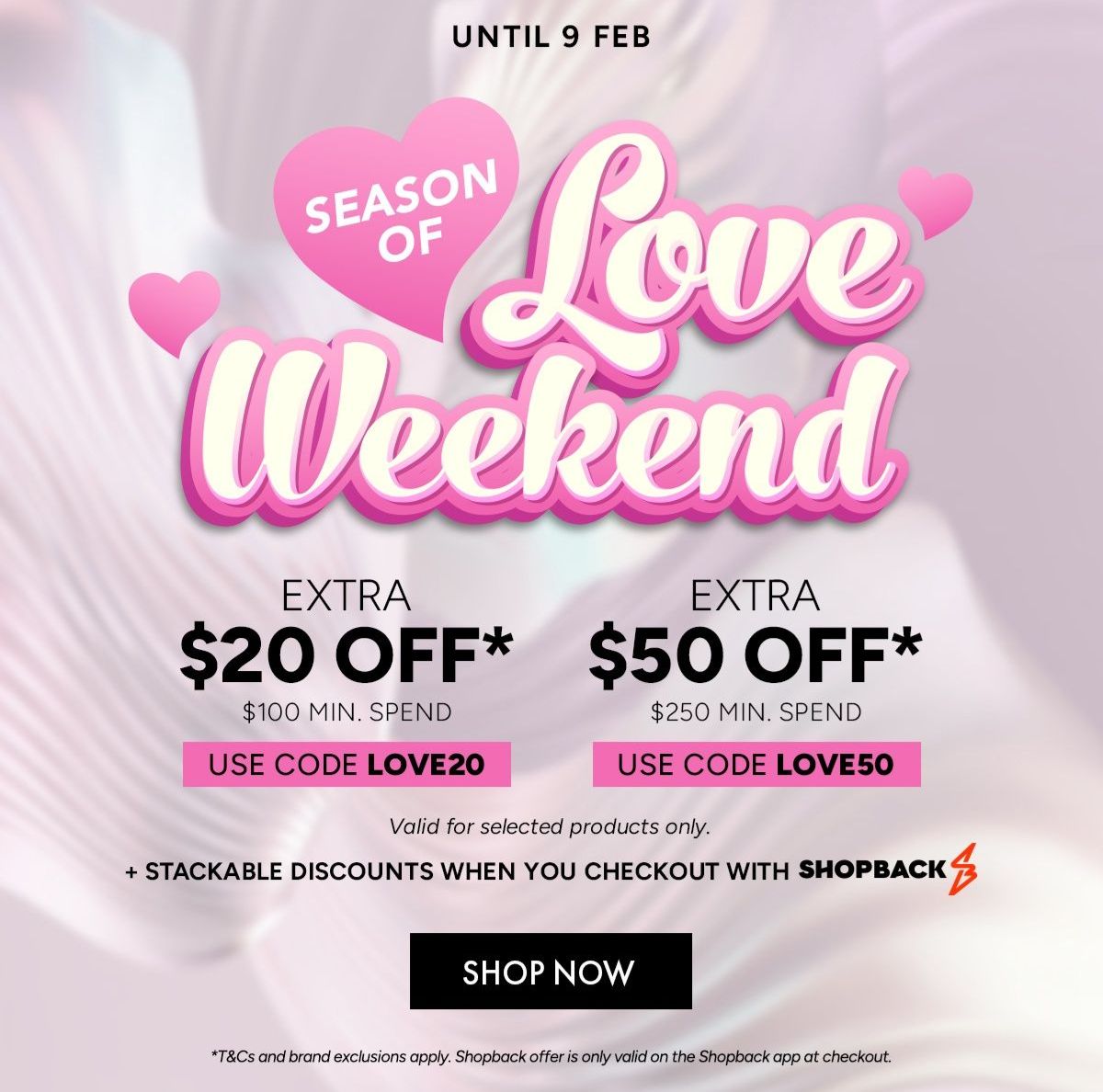 Extra $50 Off with LOVE50