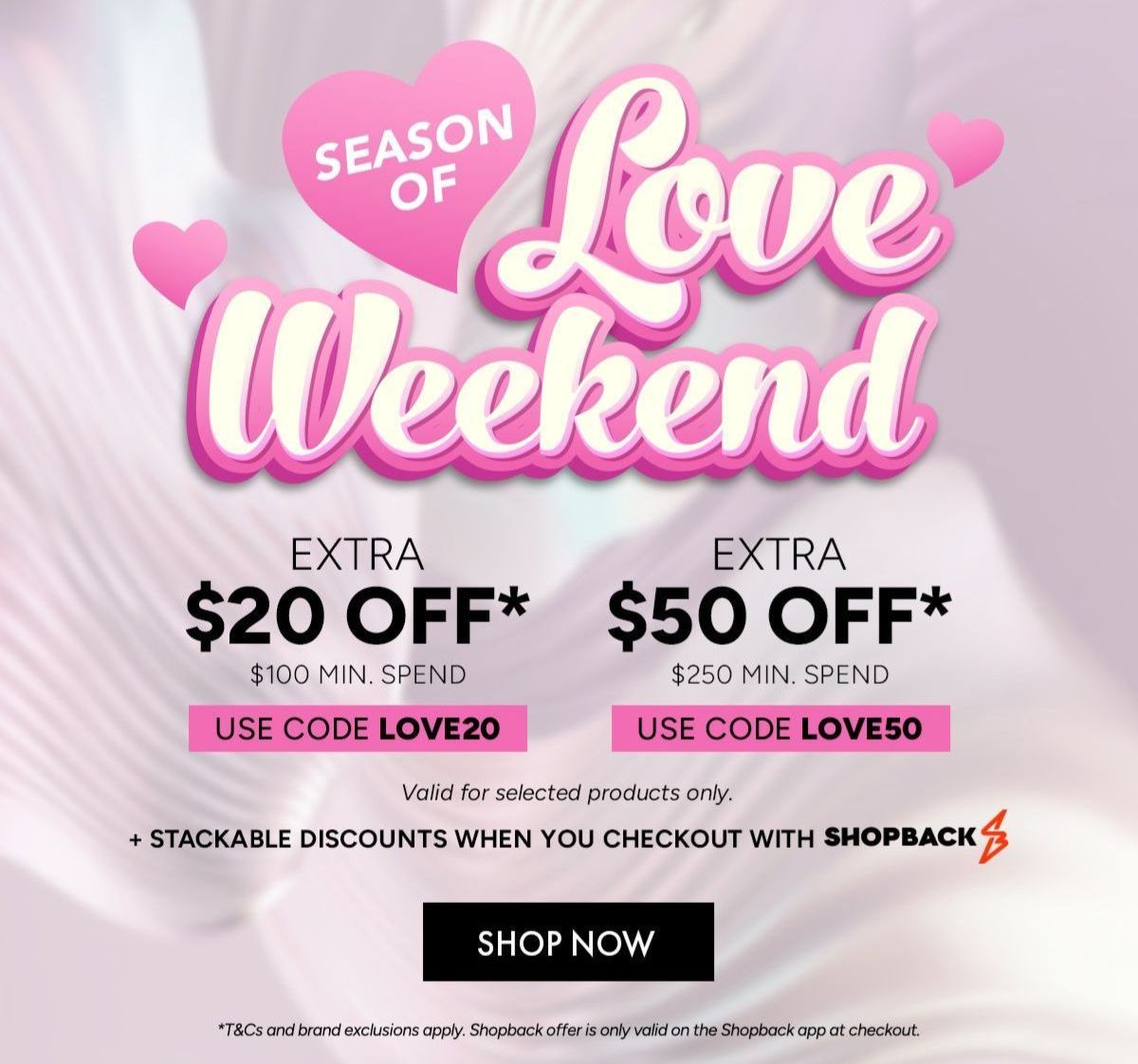 Extra $50 Off with LOVE50