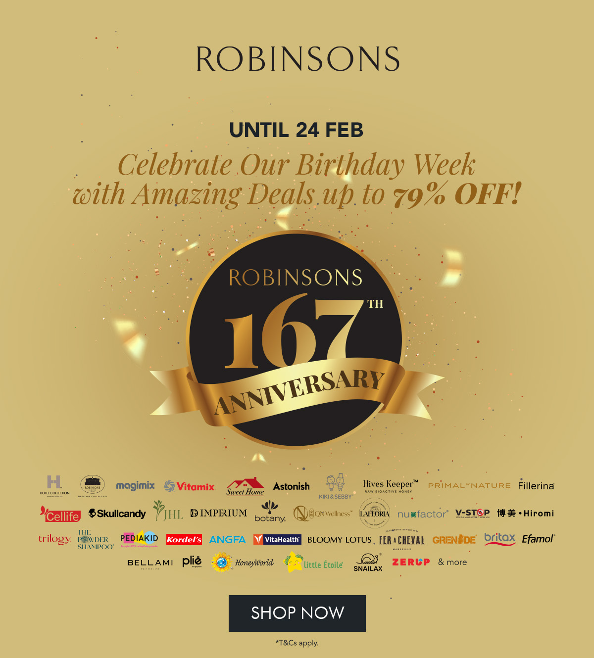 Robinsons 167th Anniversary Sale