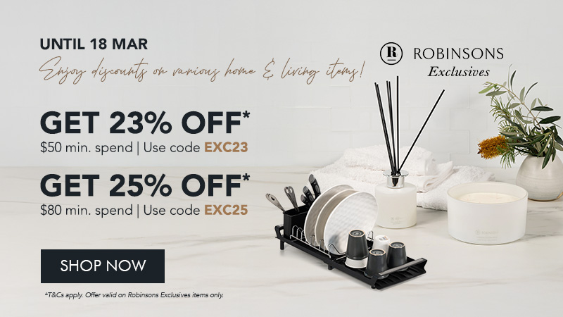 Get an Extra 25% Off on Robinsons Exclusives