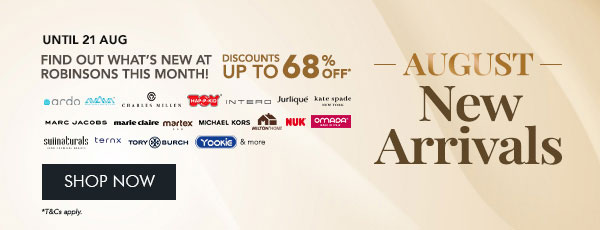 August new arrivals with discounts up to 68% off 