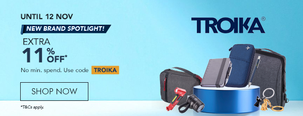 New brand spotlight: Extra 11% Off Troika use code: TROIKA