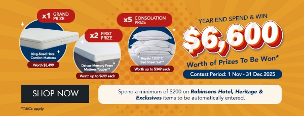 Spend and win: win up to $6600 worth of prizes 